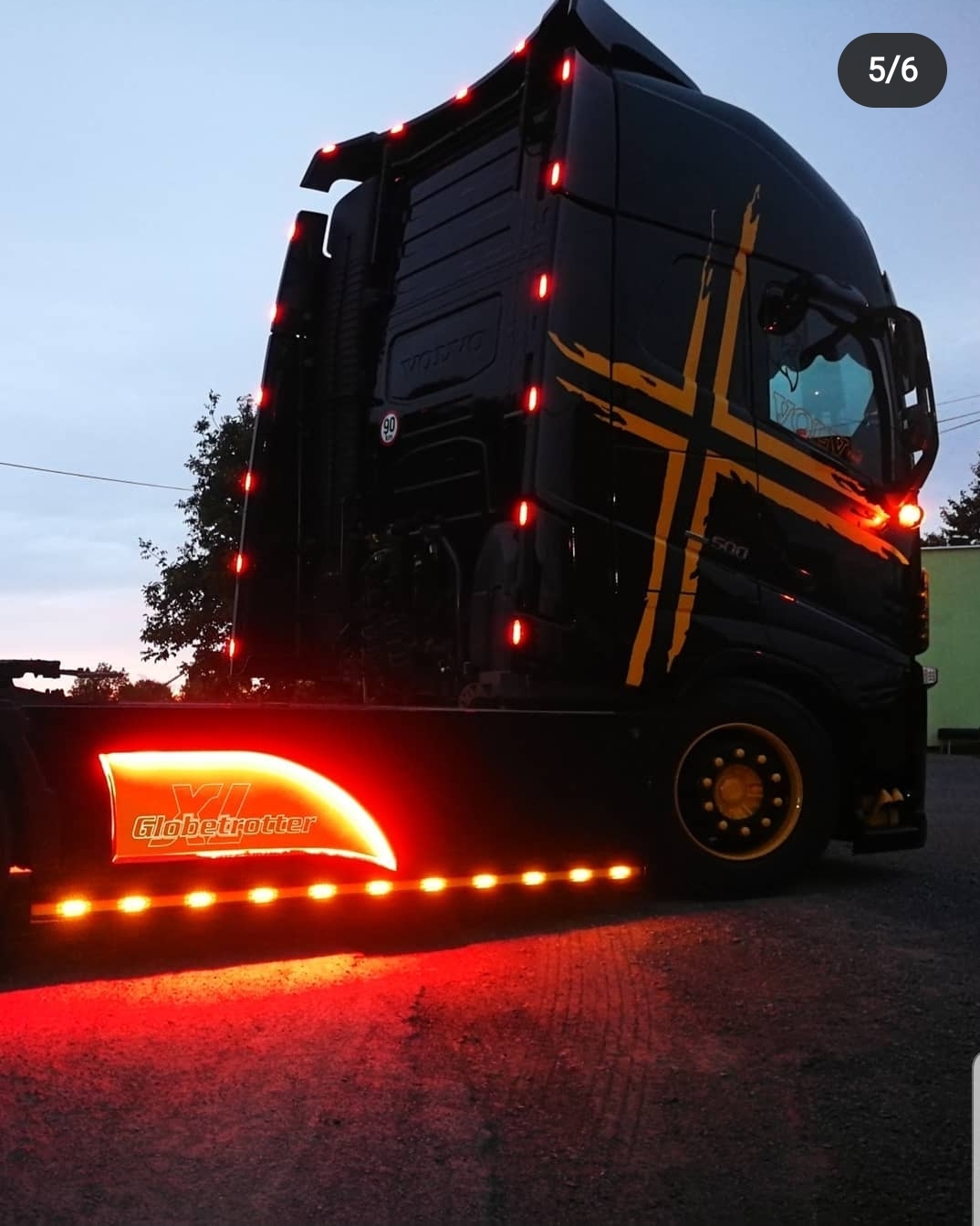 Volvo FH4 lišty pod mezinápravové spoilery