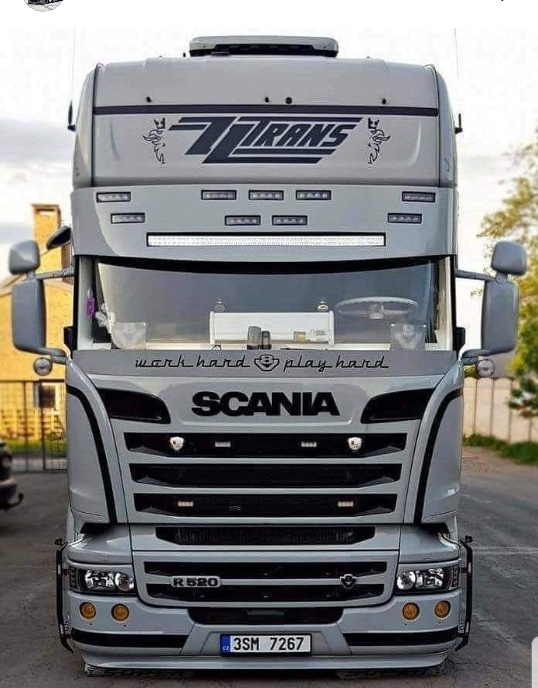 Scania R zakrytí stěračů 